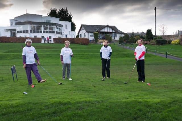Musselburgh members kicked off their shoes to play some barefoot golf in aid of charity. Picture: Paul Anderson