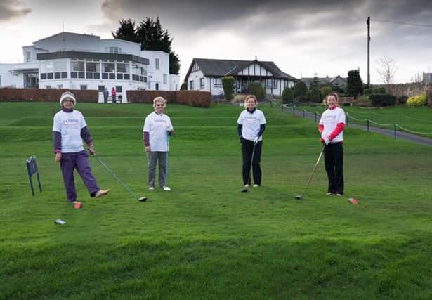 Musselburgh members kicked off their shoes to play some barefoot golf in aid of charity. Picture: Paul Anderson