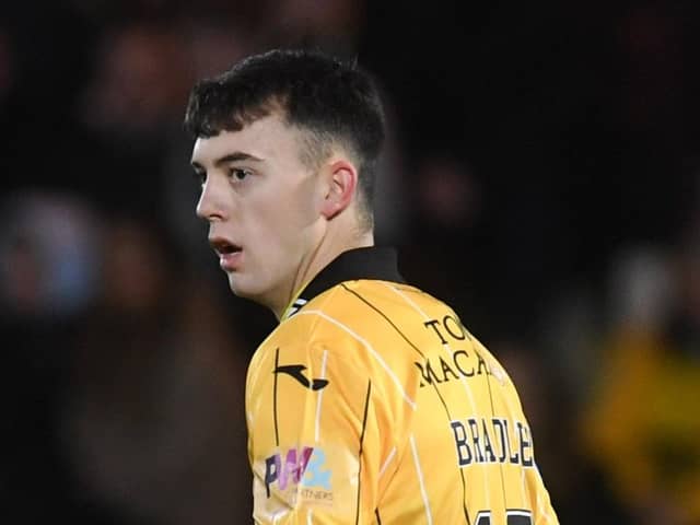 Steven Bradley made his debut for Livingston at the Tony Macaroni Arena after signing from Hibs. Picture: Craig Foy / SNS