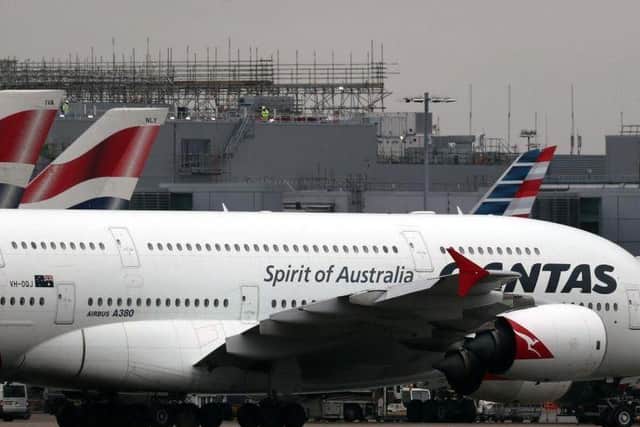 A Quantas plane: Passengers will be able to fly non-stop to London and major US cities