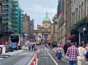 Incident at the George IV Bridge in Edinburgh at the Royal Mile with fire appliances in attendance (Photo: Lisa Ferguson).