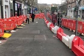 Businesses say the area where there is no work going on could be used for parking and provide a vital lifeline to the shops.