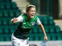 Eilidh Adams scored the winner - her second goal for Hibs at Easter Road this season after netting in the 3-0 victory over Hearts in September. Picture: Hibernian Women