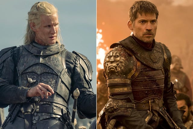 This might be a stretch, but hear me out. Daemon Targaryen (Matt Smith) has *some* similarities with Jaime Lannister. Both start their series' as villains and, through strong character development, become one of the best loved and most unique characters. That said, Daemon has a much crueller streak than Jaime ever did, so we'll see how his redemption arc unfolds.