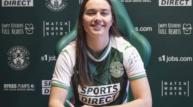 Eilidh Adams is a Hibs fan and has extended her stay at the club. Picture: Hibernian FC / Tim Watts