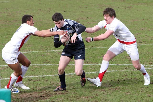 Dave Cherry in action for Scotland U18 against England in 2009. Picture: Lynne Cameron/PA Wire