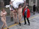 Edinburgh Festival Fringe performers promote their show on the Royal Mile in happier times as Joe Goldblatt looks for a silver lining in their cloud