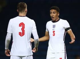 James Hill featuring for the England under-20s against Italty in 2021. Picture: Getty