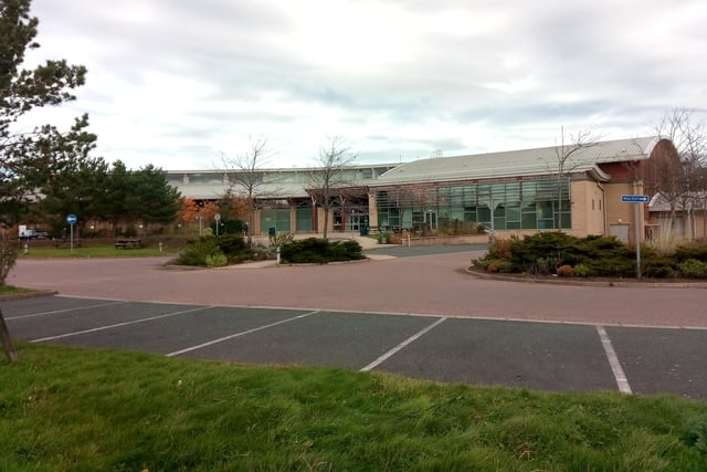 A deserted car park at Willowburn Leisure Centre.