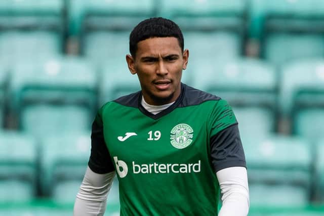 Demetri Mitchell featured in the friendly against Middlesbrough at Easter Road in November but has made just three appearances in the league this season. Picture: Paul Devlin / SNS