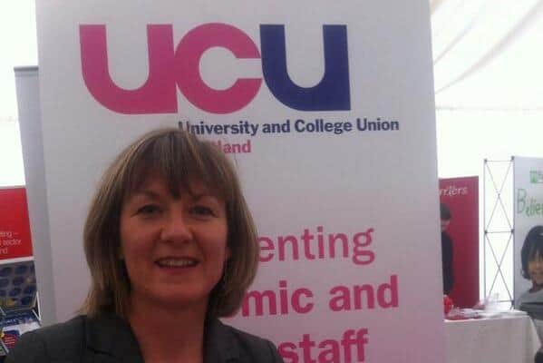 Action: Mary Senior of UCU Scotland