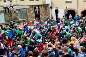 Hundreds of cyclists from across the globe took to the streets of Edinburgh today as part of the championships.