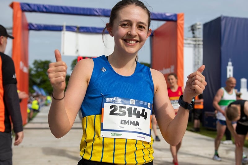 2023 Edinburgh Half Marathon female winner Emma Houchell, who completed the run in 1 hour, 14 minutes and 48 seconds.