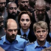 Danish television’s most recent hit series Prisoner stars Sofie Gråbøl, centre