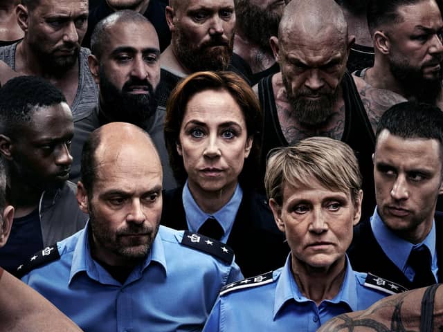 Danish television’s most recent hit series Prisoner stars Sofie Gråbøl, centre