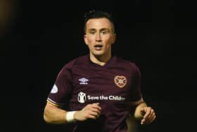 Aaron McEneff in action for Hearts during their Championship victory over Ayr United last week. Photo by Craig Foy / SNS Group