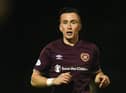 Aaron McEneff in action for Hearts during their Championship victory over Ayr United last week. Photo by Craig Foy / SNS Group