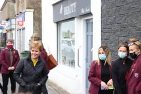 Nicola Sturgeon called in at several shops in Prestnpans