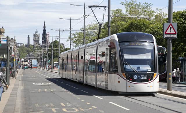 A tram on Princes St today
