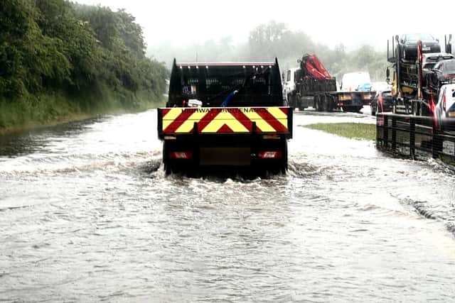 Flooding on the Edinburgh City Bypass last month. Picture: Dr David Mitchell
