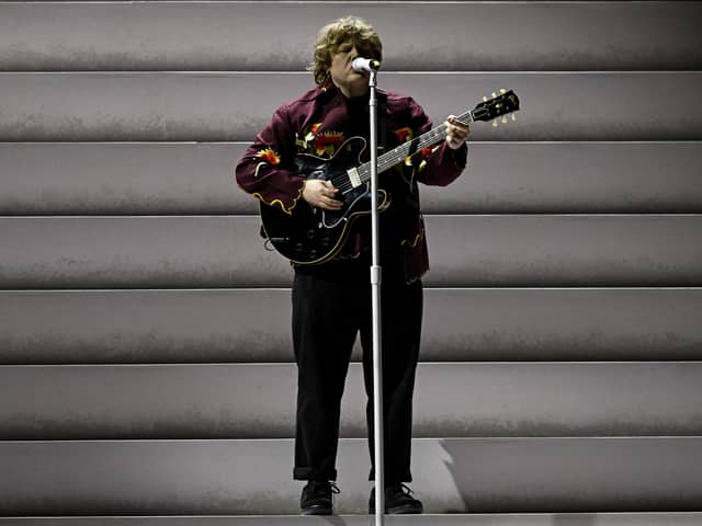 Lewis Capaldi performs on stage during The BRIT Awards 2023 (Photo by Gareth Cattermole/Getty Images)