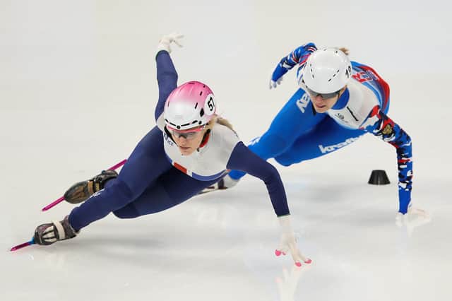 Elise Christie competes in the  ISU World Cup Short Track test event for the Beijing 2022 Winter Olympics in October. She announced her retirement after failing to qualify for the Games but is now set to return