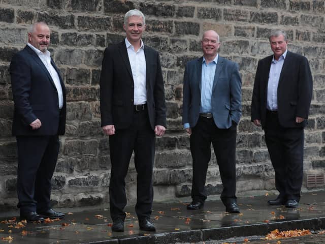 Left to right are Stephen Paterson, Kevin Boyd, Scott Carnegie and Graham Langley, Quest Corporate, the Edinburgh-based corporate finance firm founded in 2000. Picture: Stewart Attwood