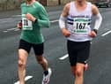 Ewan Cameron and Callum Reid in action in the 20-mile Edinburgh to North Berwick race