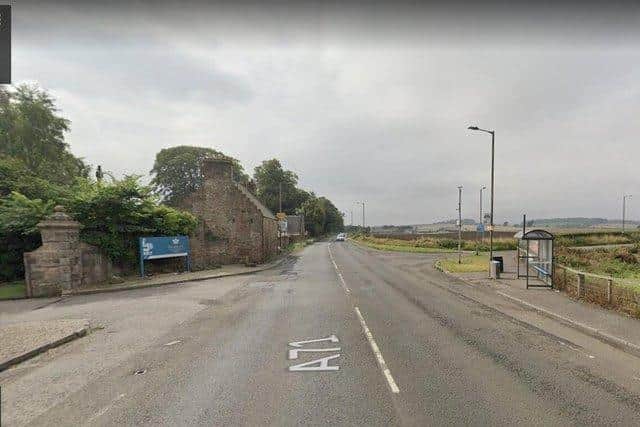 The A71 with the entrance to Dalmahoy hotel and golf club on the left and Dalmahoy Road on the right.   Picture: Google Maps
