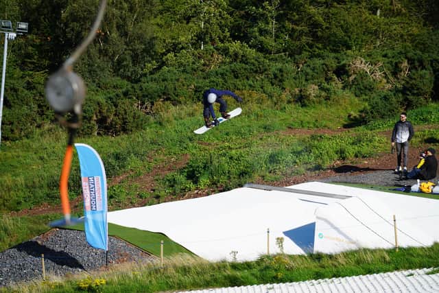 Catching air at Hillend