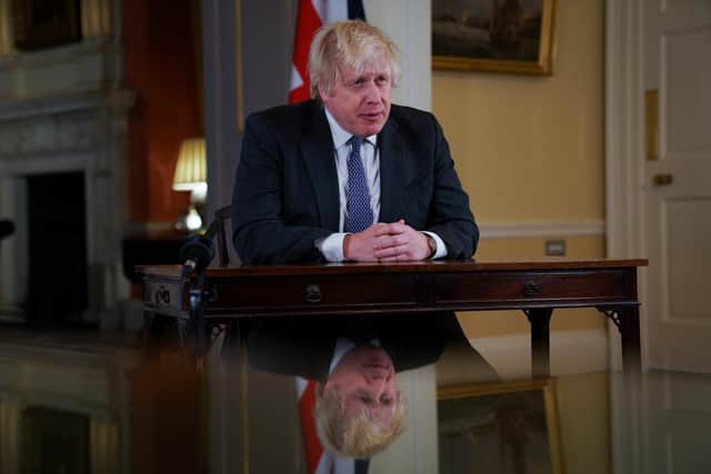 Boris Johnson reportedly refurbished the Prime Minister's flat in Downing Street using £800-a-roll wallpaper (Picture: Kirsty O'Connor/WPA pool/Getty Images)
