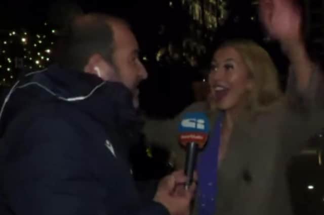 Natasha from Edinburgh crashed the live broadcast in a memorable moment (Sportitalia)