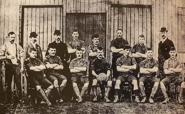 The Hibs team of 1895/96 - the first to face Celtic in a league game in Glasgow - fell to a 3-1 defeat