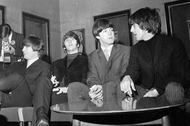 The Beatles pictured before their Edinburgh show at the ABC on Lothian Road in October 1964.