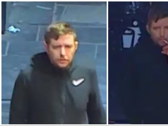 Police have released CCTV images of a man they want to speak to after two attempted robberies in Edinburgh.