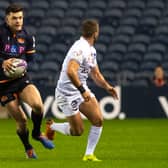 Blair Kinghorn n action for Edinburgh against Bordeaux Begles during the Challenge Cup match at BT Murrayfield in November last year.