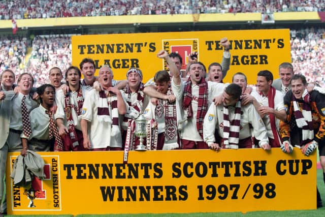 Hearts' 1998 cup-winning team would be league winners now reckons Billy Brown. Picture: SNS