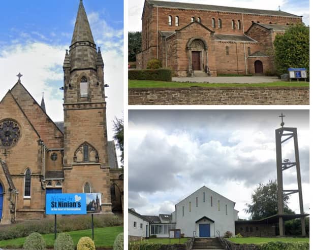 Three into one: St Ninian's, Corstorphine (left), St Anne's, Corstorphine (top) and St Andrew's, Clermiston (bottom) are due to merge to form one new congregation. But the presbytery's proposal is all three buildings should remain open.   Pictures: Google.