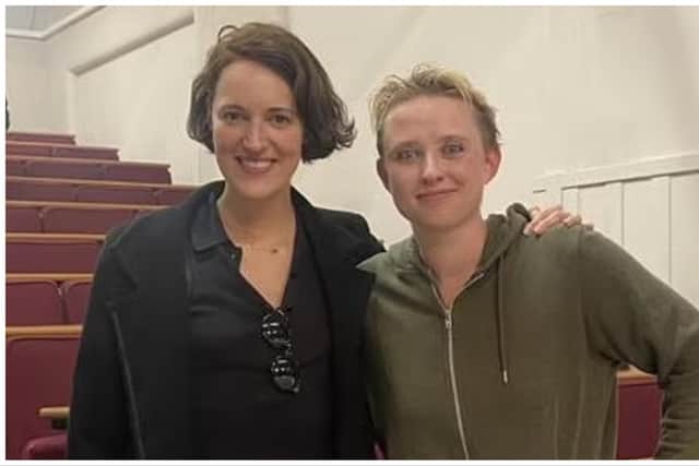 Phoebe Waller-Bridge, left, was one of just two people in the audience at Hannah Mawell's Edinburgh Fringe show, Nan, Me & Barbara Pravi. Photo: Hannah Mawell
