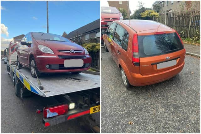 The two vehicles have been recovered and drivers reported to the Procurator Fiscal picture: Police Scotland