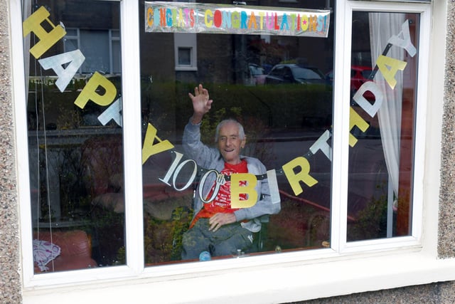 Malcolm Finlayson celebrates his 100th birthday.
