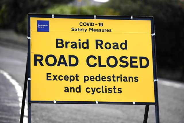 Braid Road is currently for pedestrians and cyclists only  Picture: Lisa Ferguson