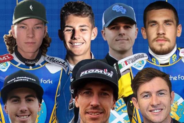 James Sarjeant (back row; second from right) suffered a leg break in the crash at Armadale before joining Edinburgh Monarchs for 2022. Picture: SNS