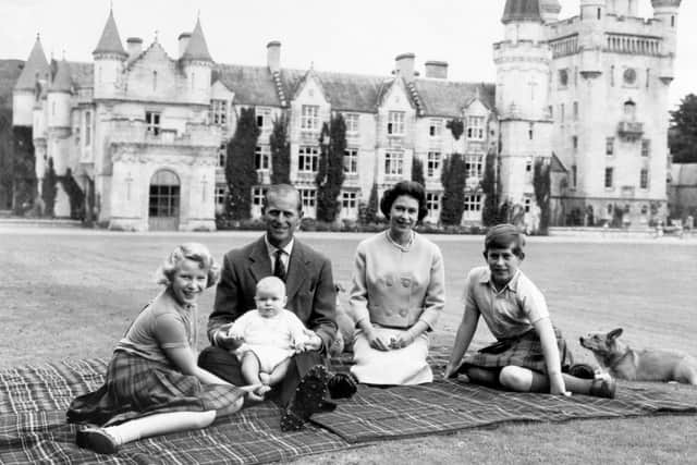 The Queen and the Duke of Edinburgh with Princess Anne, Prince Charles and baby Prince Andrew, September 1960. Picture: Press Association