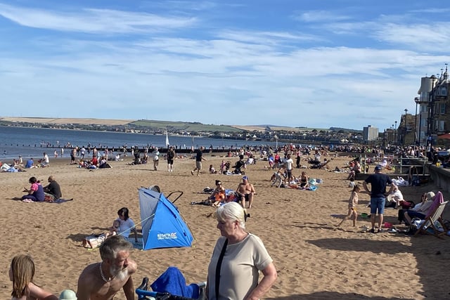 Locals lapped up the September sunsine and flocked to Portobello Beach.