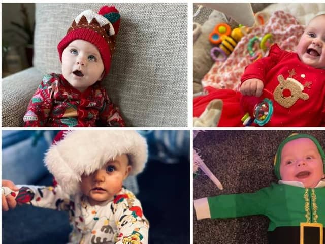 These adorable babies are getting ready for their first Christmas.