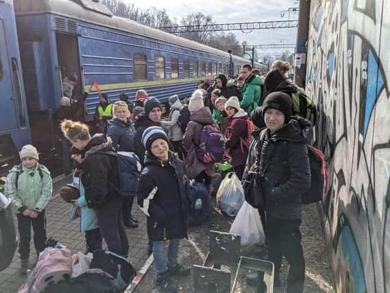 The children were able to board a train to Lviv, which is less than 50 miles from the Polish border.