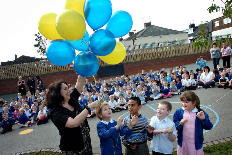 Julie Elliott MP officially opened the refurbished playground at Diamond Hall Infants School, Millfield, in this photo from 10 years ago. She is pictured with pupils left to right; Kyle Spoors, Arman Alom, Callan Holborn and Sophie Griffiths.