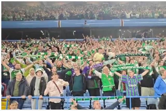Social media has hailed Sunshine on Leith as ‘football’s best anthem’ after Hibernian fans gave a stirring rendition of the song at Villa Park.