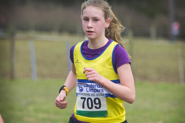 Lauderdale Limper Ava Macleod on the run on Sunday en route to finishing as 11th fastest girl in the junior race in 11:44